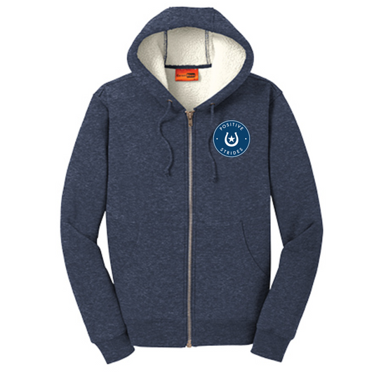 Positive Strides Heavyweight Sherpa Lined Hooded Fleece Jacket ~ Men's/Unisex
