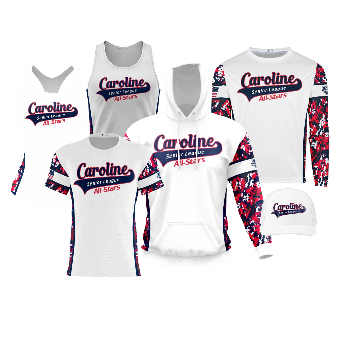 Caroline Senior League ***All-Stars 2025*** Performance Dri Tech Design ~ White