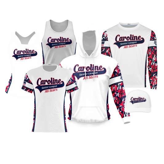 Caroline Senior League ***All-Stars 2025*** Performance Dri Tech Design ~ White