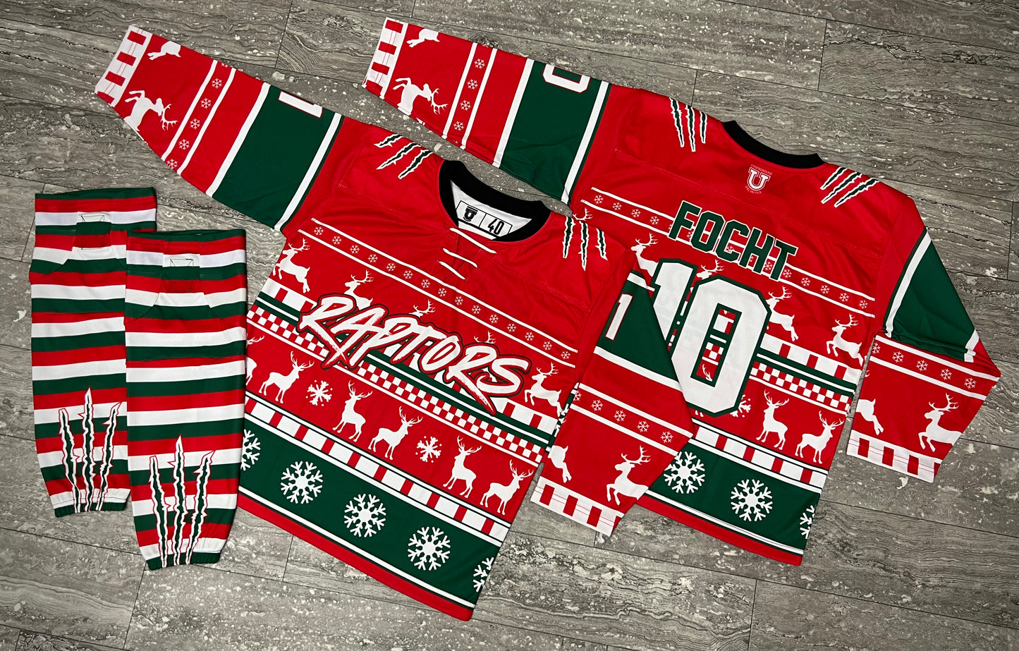 Delmarva Raptors Christmas Jersey - 2022 Red