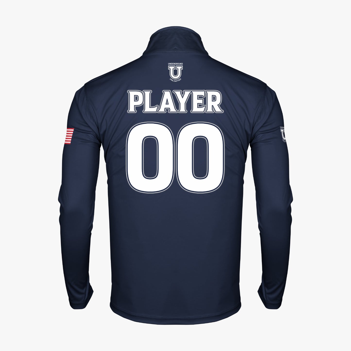 DE Stallions Dri Tech Performance 1/4 Zip Pullover ~ Stallion on Left Chest *Blue*