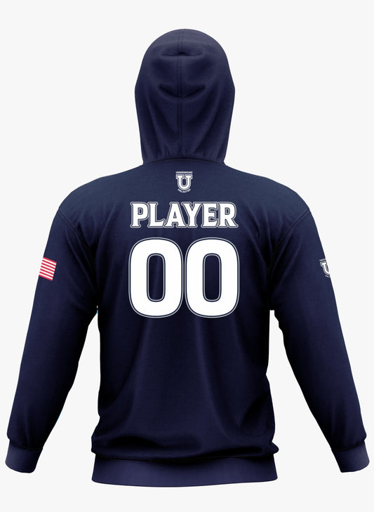 DE Stallions Performance Hoodie ~ Stallion on Left Chest *Blue*