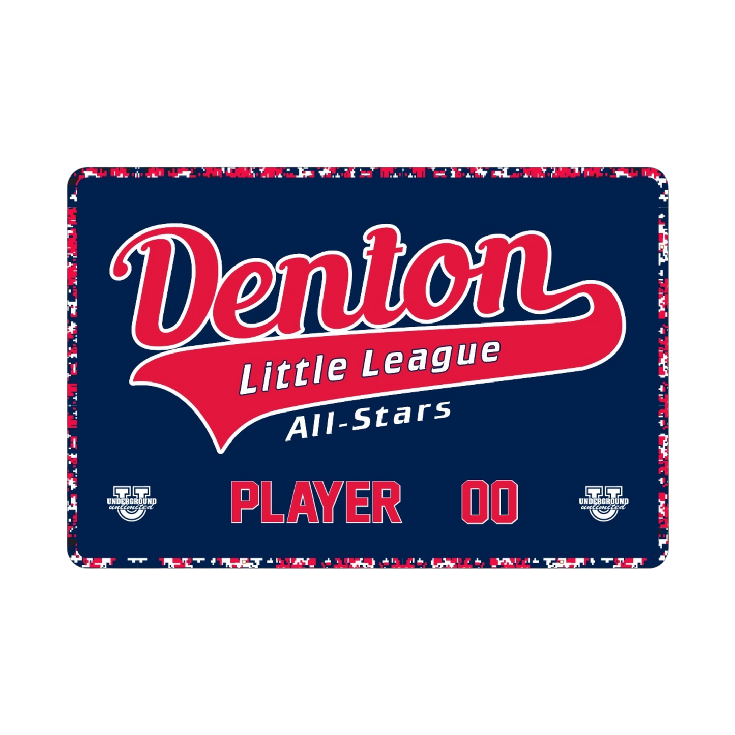 Denton Little League ***All-Stars 2025*** Sherpa Lined Blanket ~ Navy
