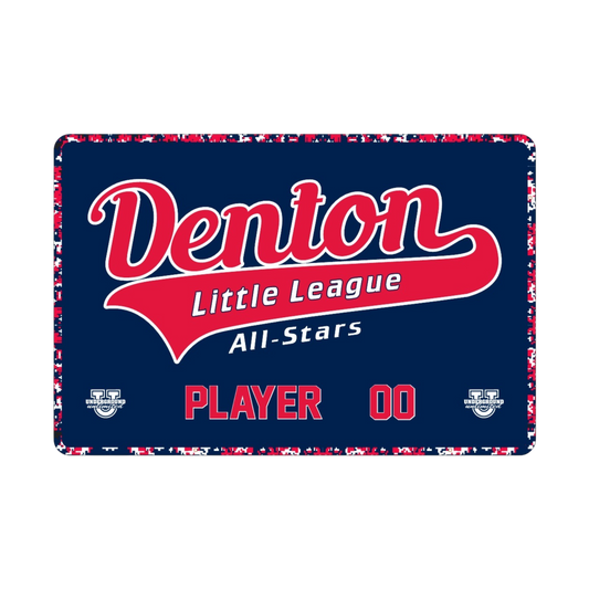 Denton Little League ***All-Stars 2025*** Sherpa Lined Blanket ~ Navy