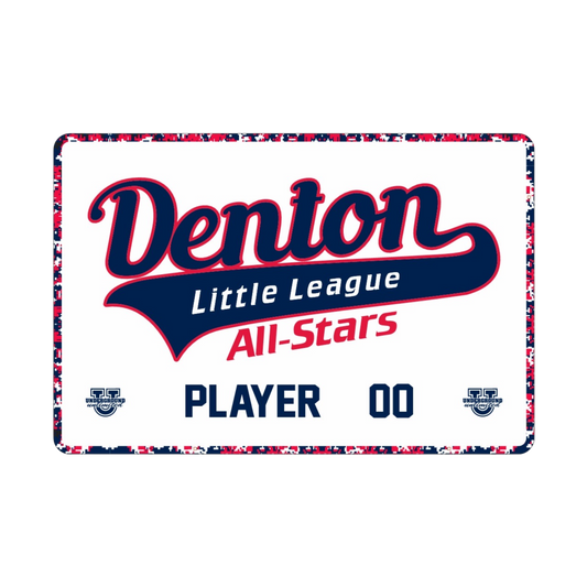 Denton Little League ***All-Stars 2025*** Sherpa Lined Blanket ~ White