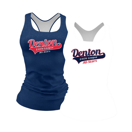 Denton Little League ***All-Stars 2025*** Womens Razorback ~ Multi Solid Color Options