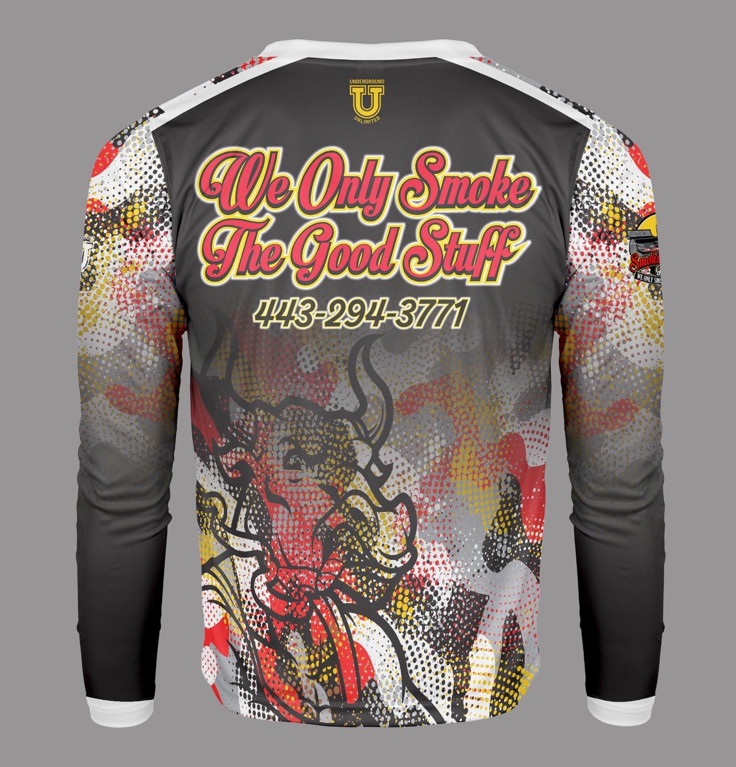 Smokin Fatties Pro Performance Sun Long Sleeve ~ Script Logo Digital Camo