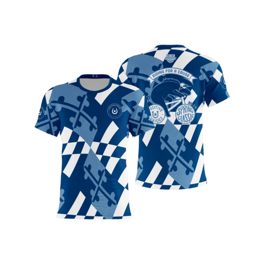 ***Positive Strides "Spring Classic 2025" Performance Dri Tech Shirt ~ Maryland Flag 2025 Official Event Shirt***