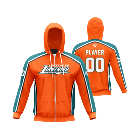 Lakeshore Performance Full-Zip Hoodie ~ Jersey Replica {Orange}