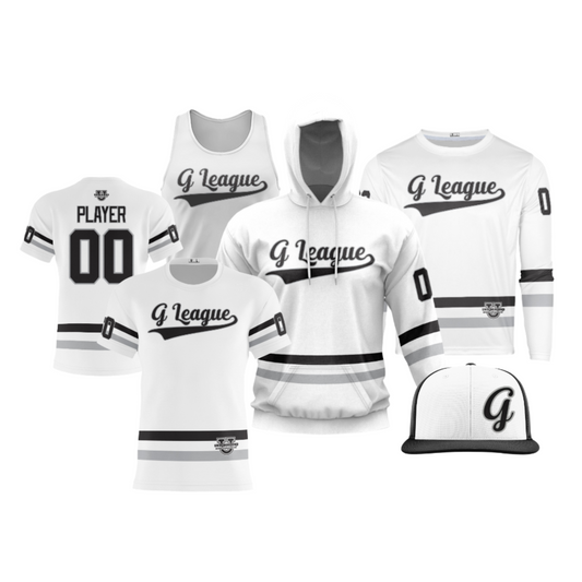 G League Ice Hockey Performance Dri Tech Apparel ~ White