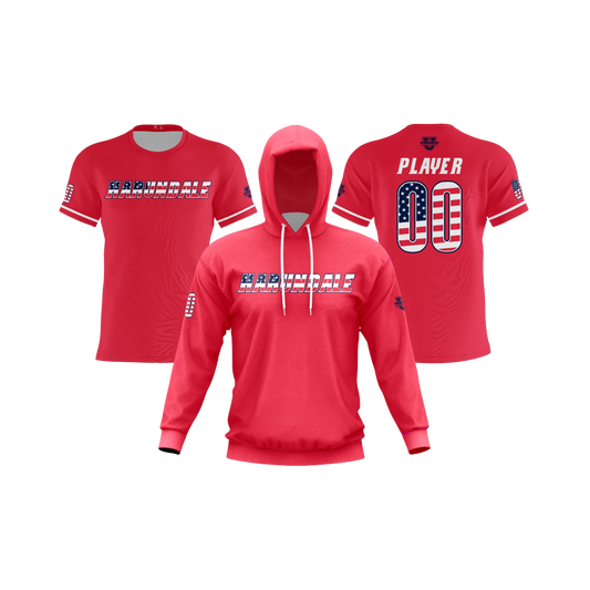 Harundale Performance Dri Tech Apparel ~ Replica Jersey {Red USA}