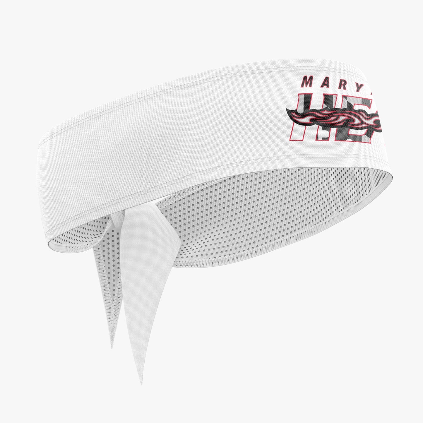 Maryland Heat ~ White Grayscale Flag Headband