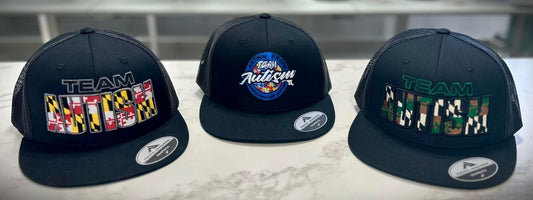 Team Autism Logo Embroidered Hat ~ Black {Camo Colors}