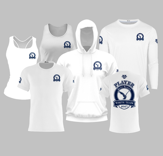 Kent School Team Color Performance Apparel ~ White Team