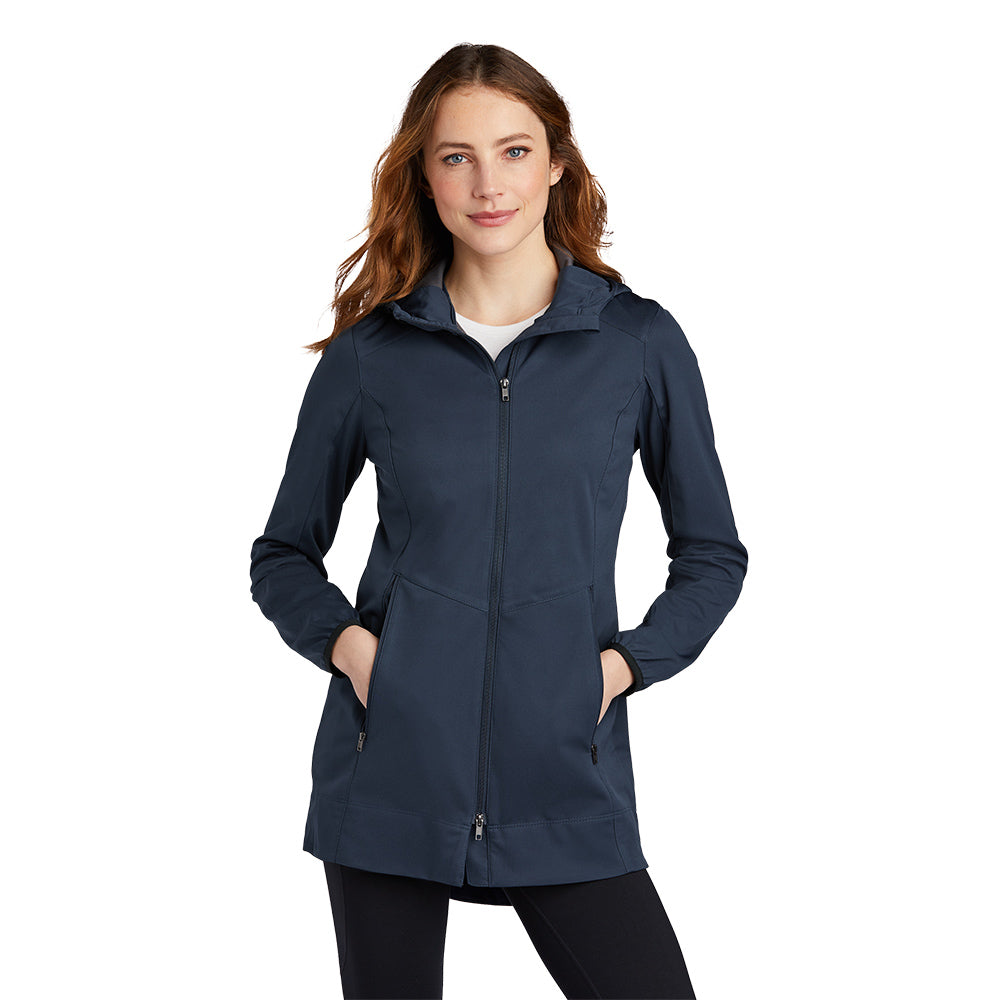 Embroidered Kent School Ladies Active Hooded Soft Shell Jacket