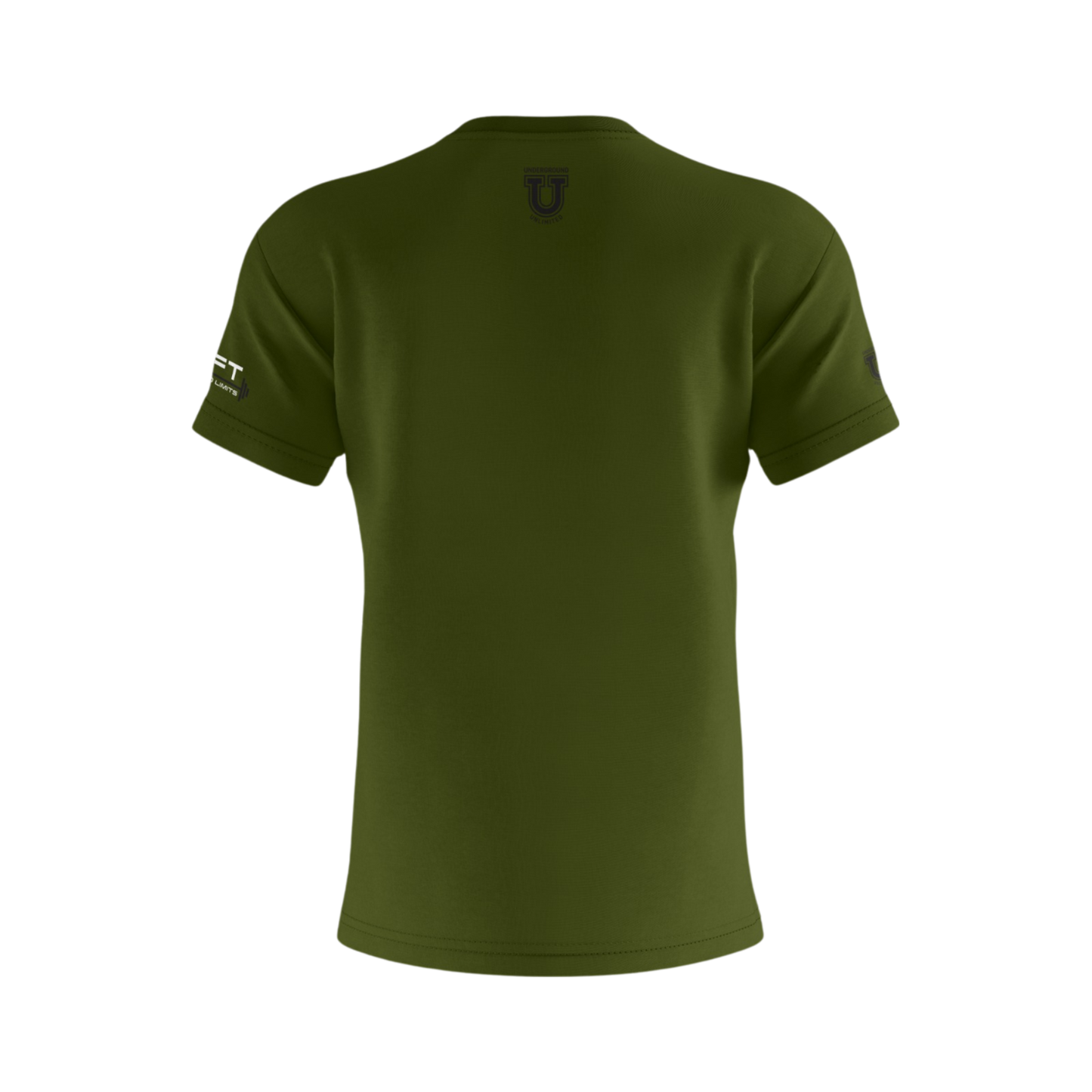 Lift Beyond Limits Performance Dri Tech Shirt ~ Olive Drab White Wording