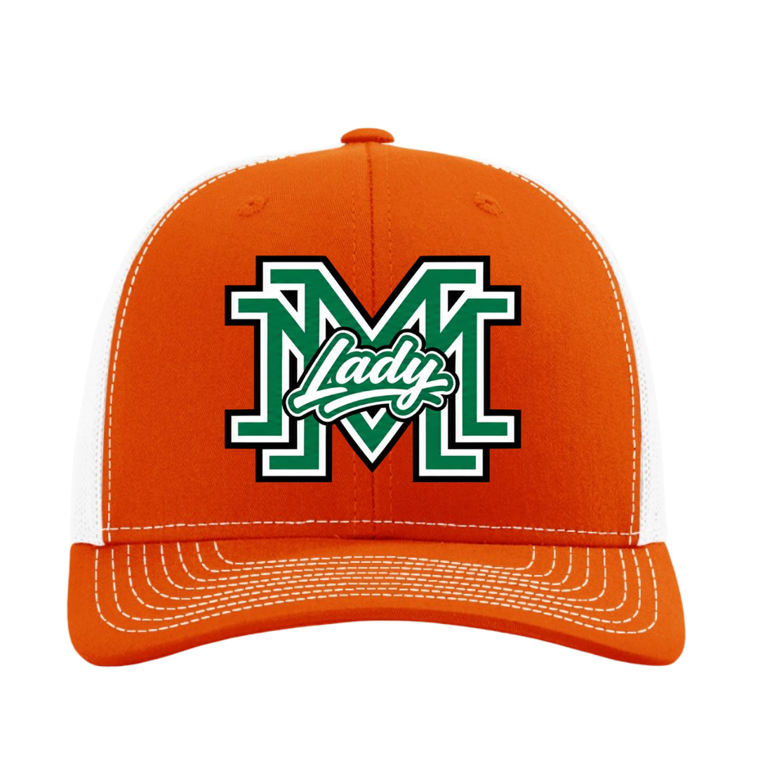 Lady Mavericks Embroidered Hat ~ 112 Orange/White Snapback
