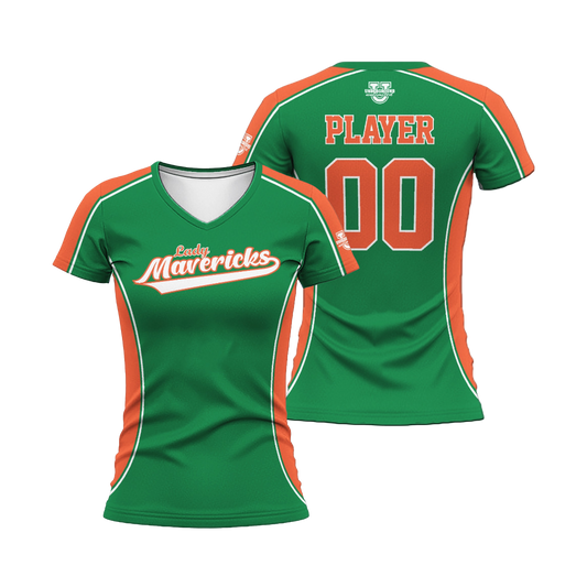 Lady Mavericks Softball Performance Dri Tech Design ~ Green Player Replica