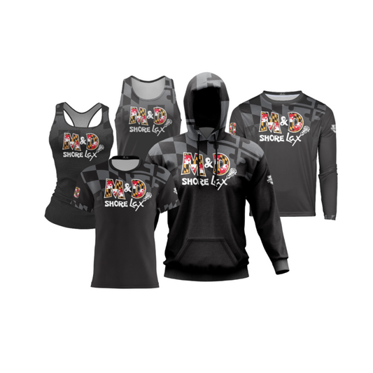 M&D Shore Performance Dri Tech Apparel ~ Greyscale Fade to Black