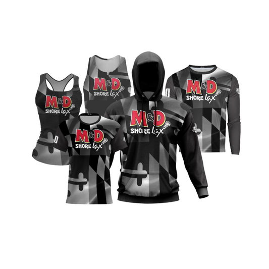 M&D Shore Performance Dri Tech Apparel ~ Full Greyscale