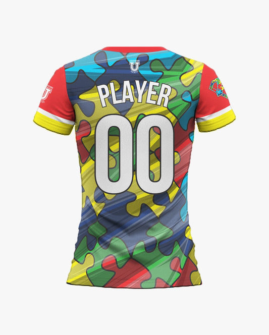 Autism Superman Performance Apparel ~ Maryland Autism Womens Chest Design