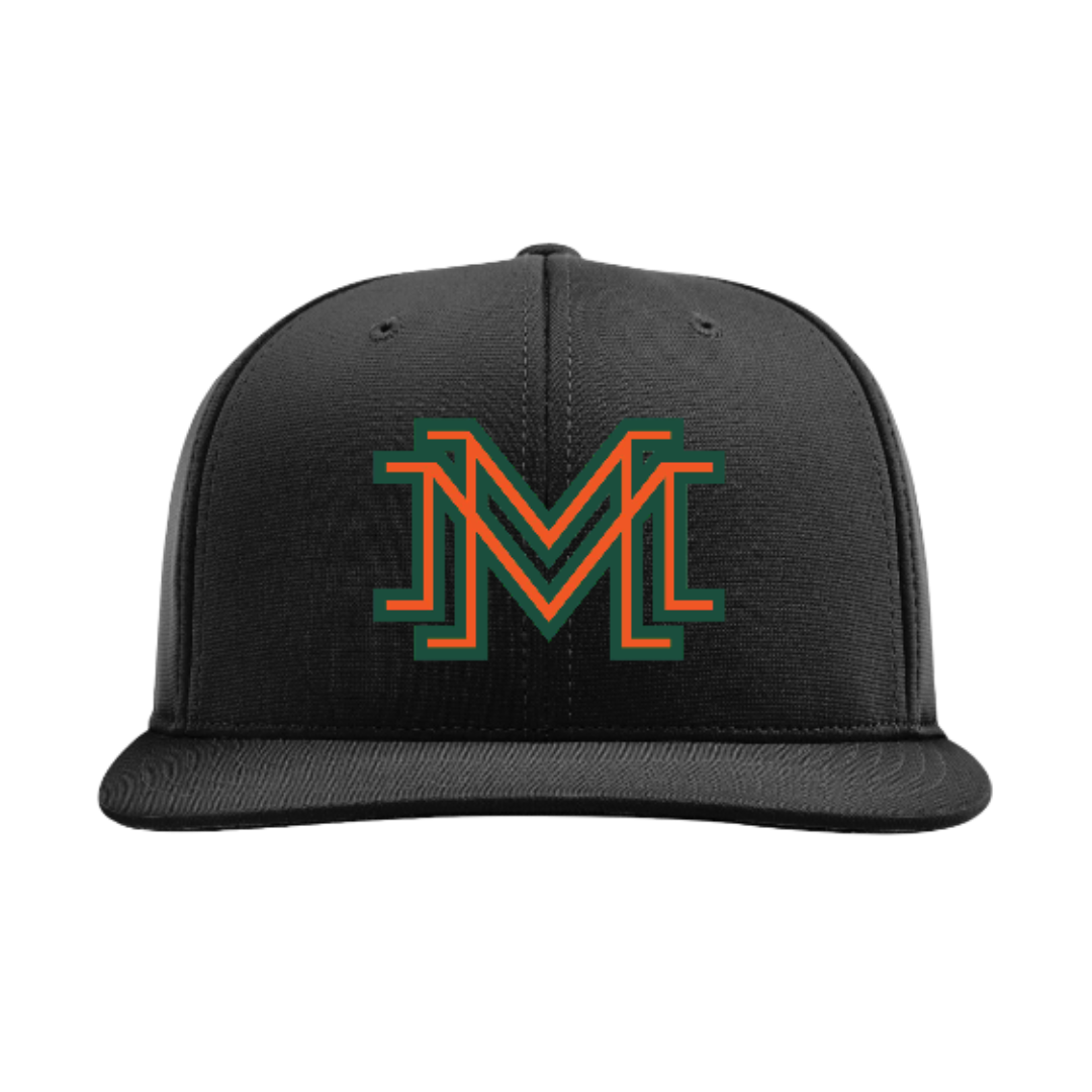 Mavericks Baseball Embroidered Hat ~ PTS20 FlexFit // 112 Snapback "MM" (Black)