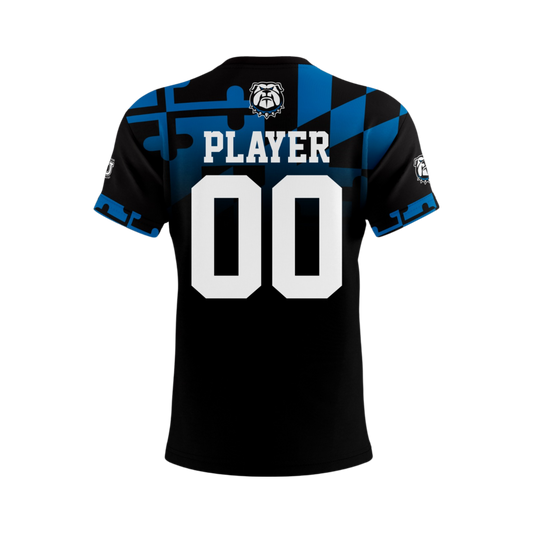 North Caroline Performance Apparel ~ Dawgs Lacrosse {Black MD Flag Fade Block}