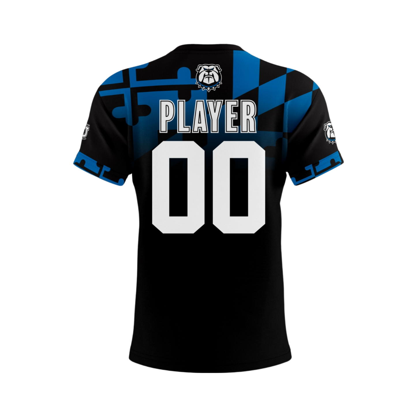 North Caroline Performance Apparel ~ Dawgs Lacrosse {Black MD Flag Fade Script}