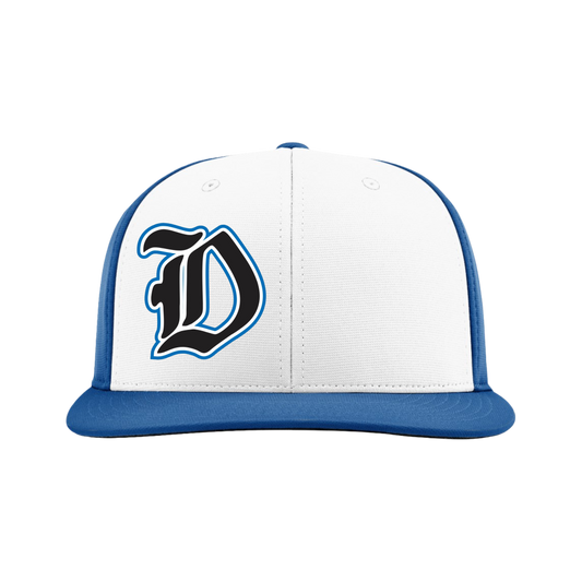 Dorchester Diamonds Embroidered Hat ~ White/Royal