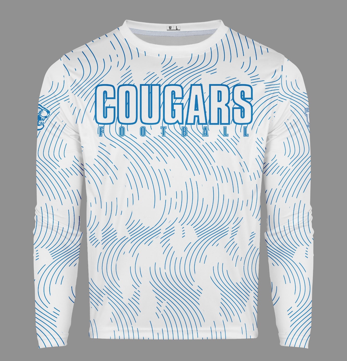 Caroline Cougars Pro Performance Sun Long Sleeve ~ White Royal Lineage