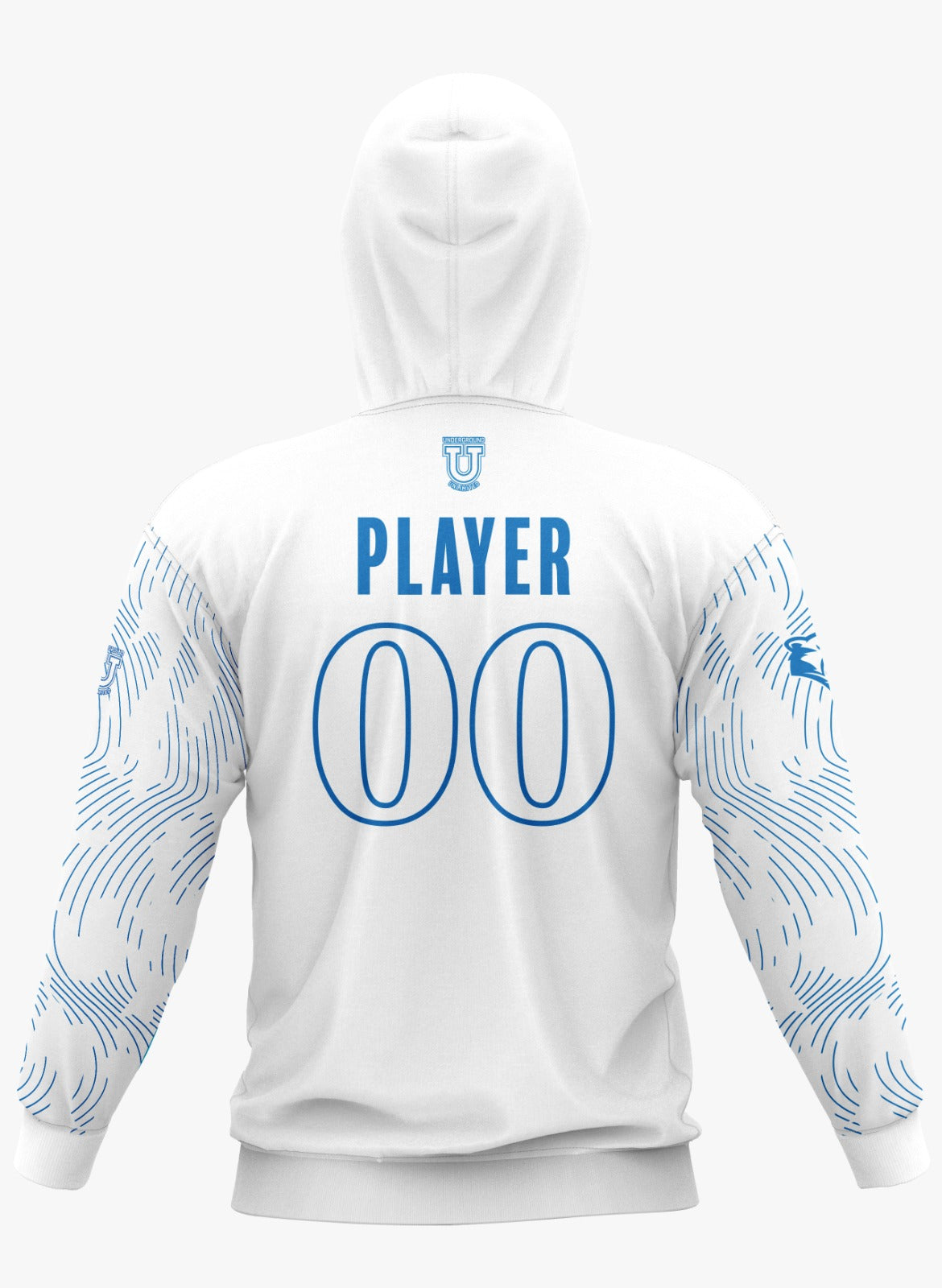 Caroline Cougars Performance Hoodie ~ White Royal Lineage