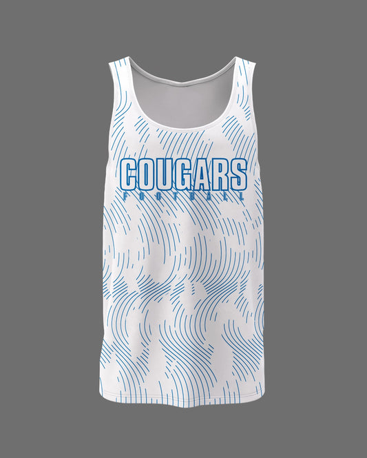 Caroline Cougars Dri Tech Tank Top ~ White Royal Lineage