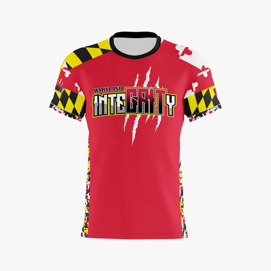 UU MD Integrity Performance Dri Tech Shirt ~ Red Maryland Flag