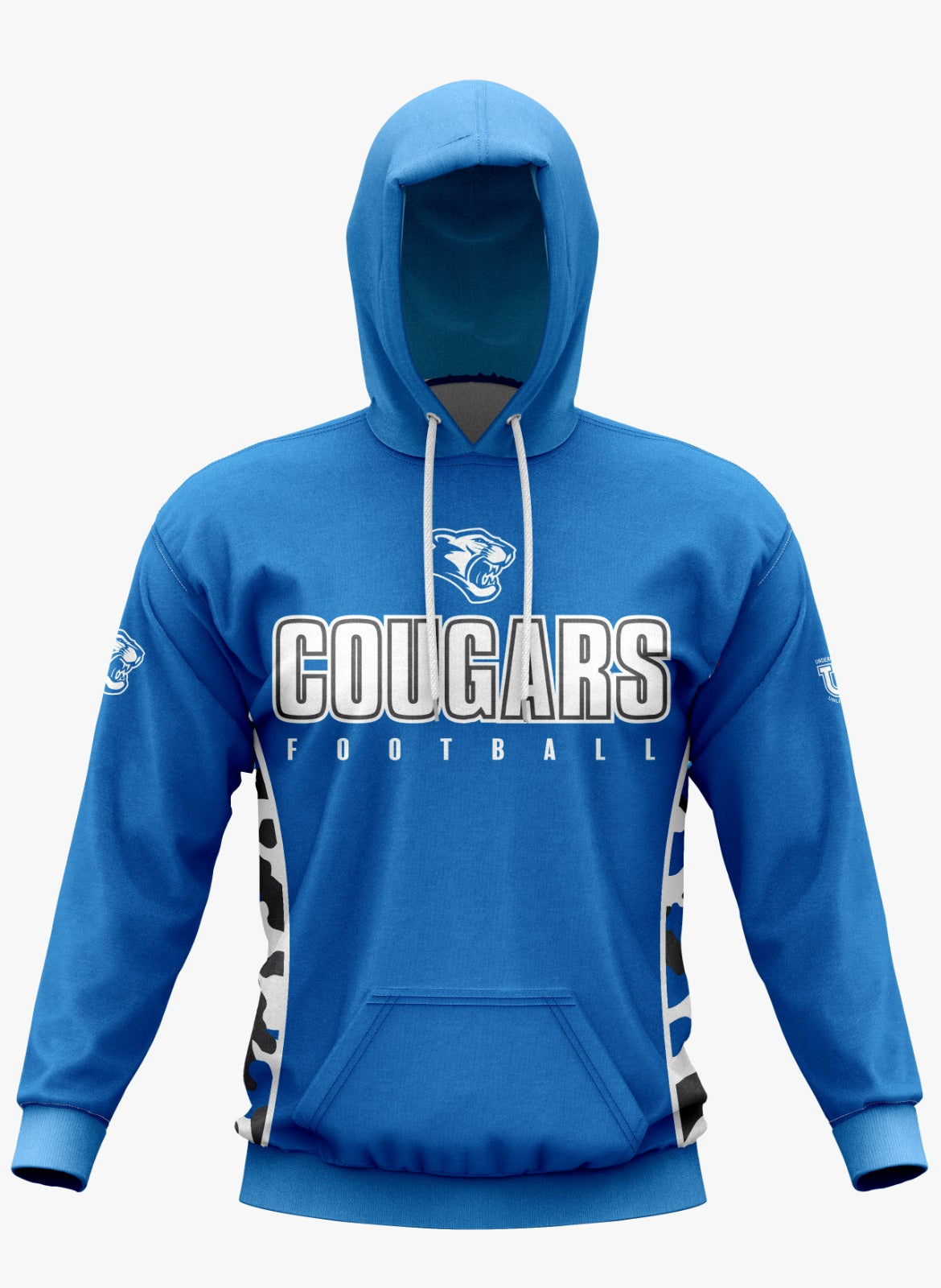 Caroline Cougars Performance Hoodie ~ Royal Camo Sides