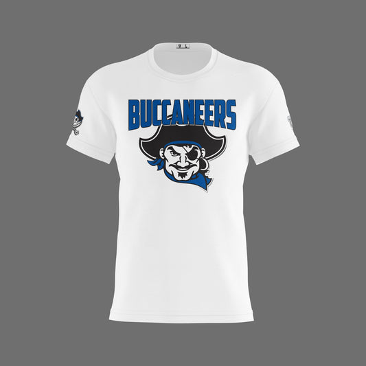 Buccaneers Cheerleading Dri Tech T-Shirt ~ Solid White