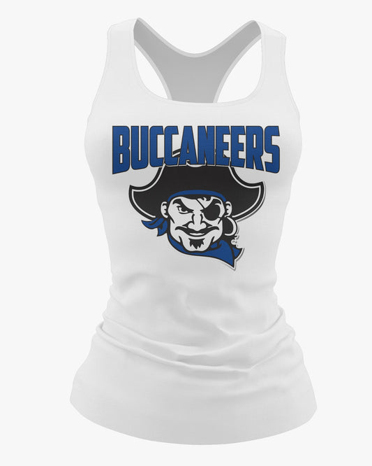 Buccaneers Cheerleading Dri Tech Women's Razorback ~ Solid White