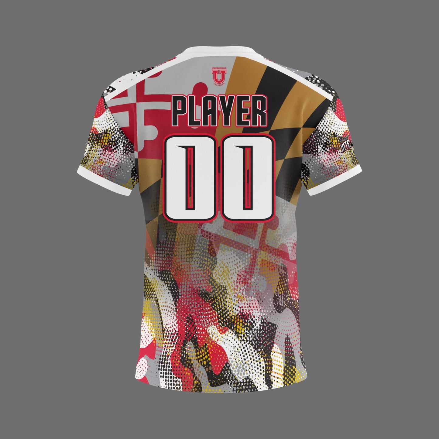 UU MD Integrity Performance Dri Tech Shirt ~ Maryland Flag Camo {Fall 2023}