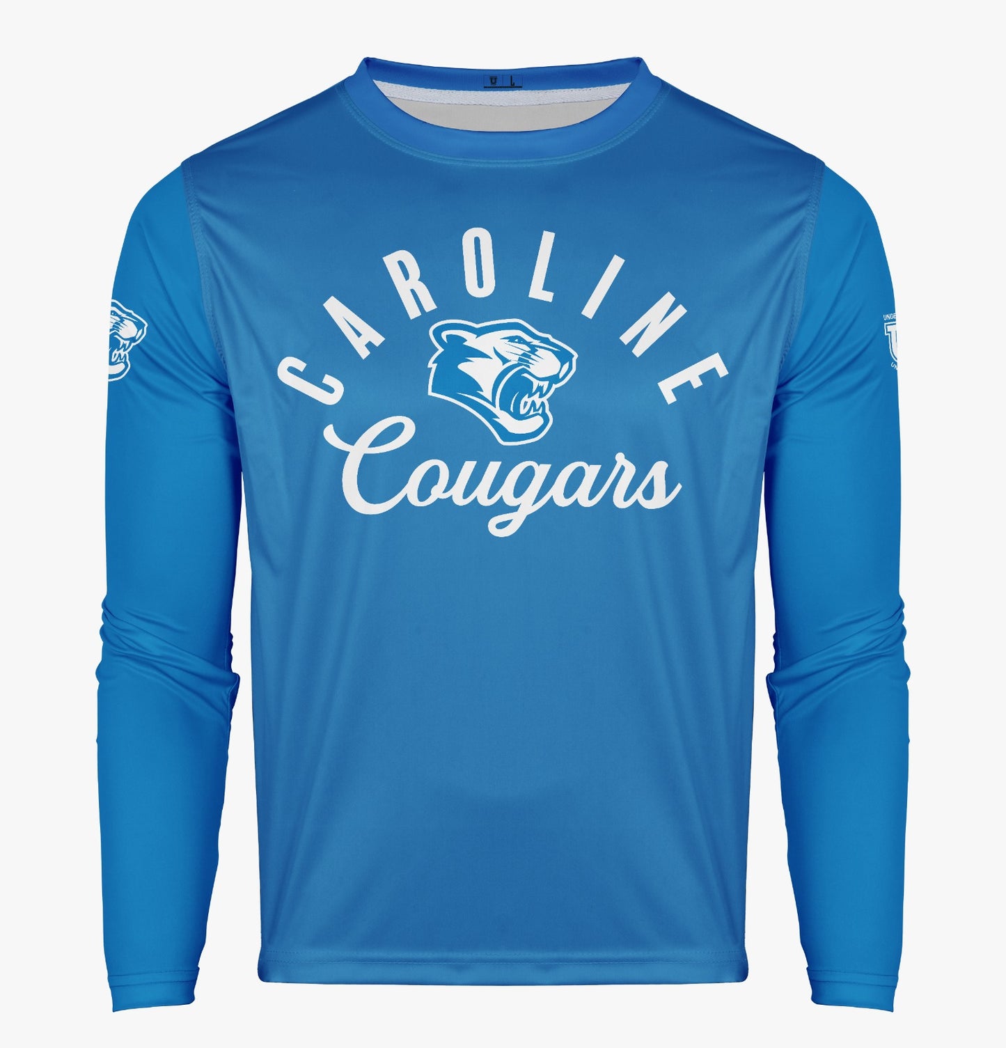 Caroline Cougars Pro Performance Sun Long Sleeve ~ Royal Block Script