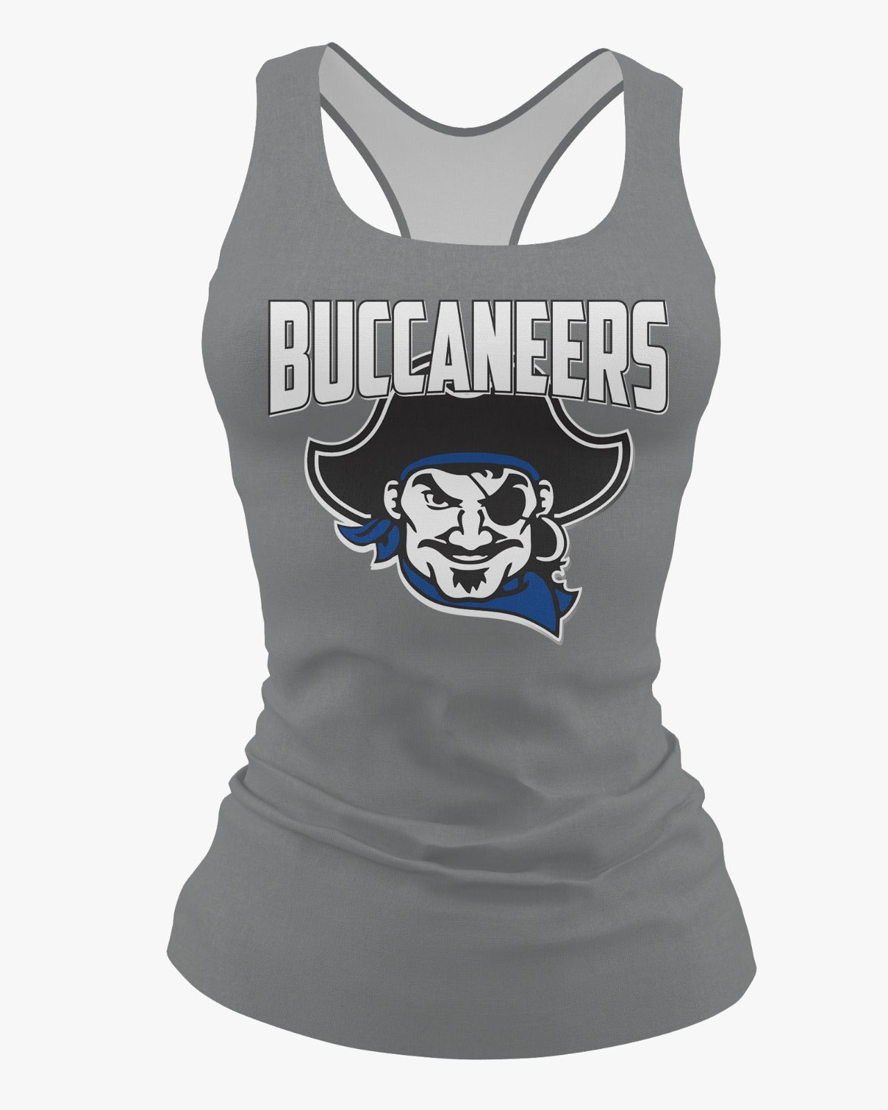 Buccaneers Cheerleading Dri Tech Women's Razorback ~ Solid Grey