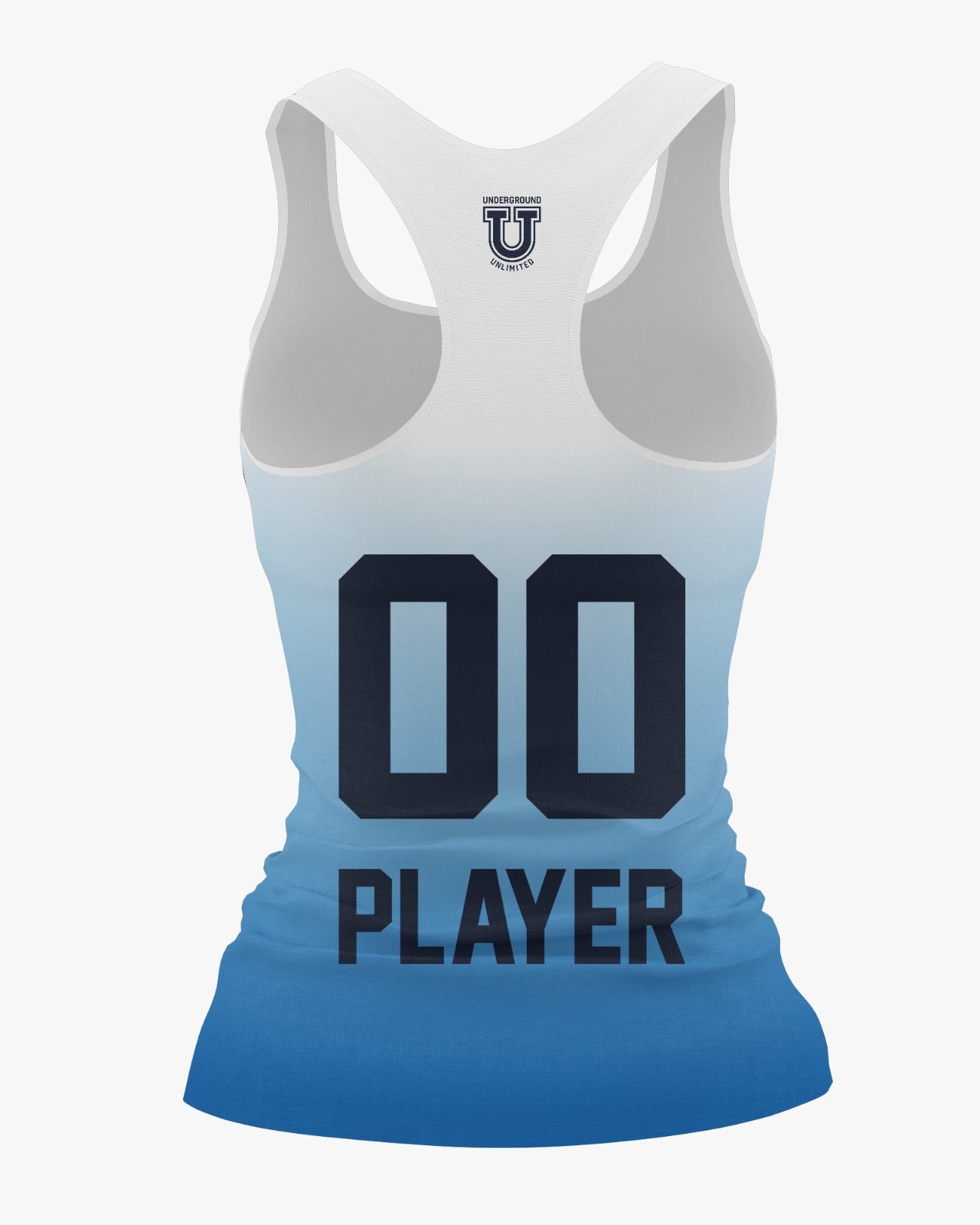 South River Field Hockey Dri Tech Women's Razorback ~ White to Columbia Fade