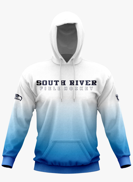South River Field Hockey Performance Hoodie ~ White to Columbia Fade