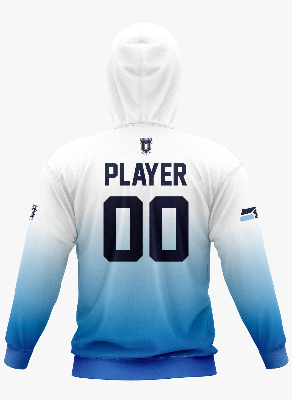 South River Field Hockey Performance Hoodie ~ White to Columbia Fade