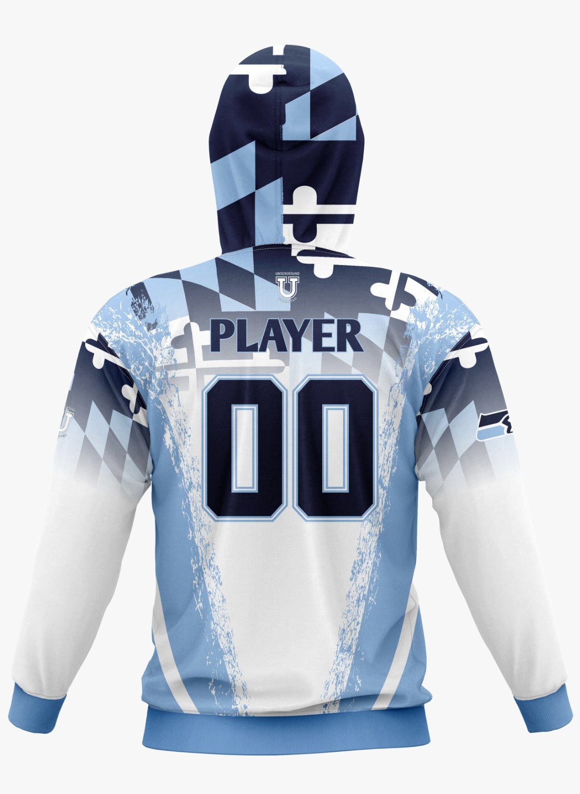 South River Field Hockey Performance Hoodie ~ MD Flag to White Fade