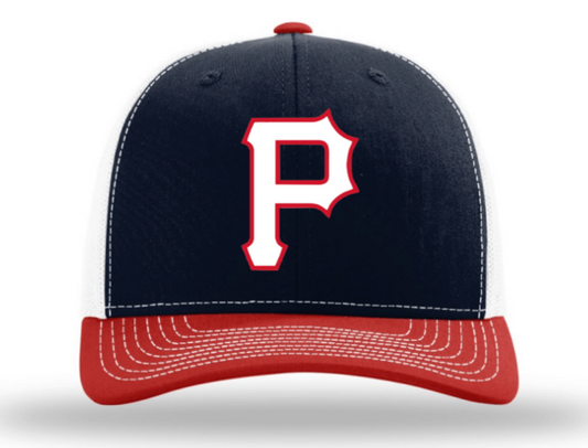 PAL REC Embroidered Hat ~ Navy/Red/White