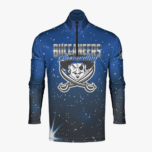 Buccaneers Cheerleading Dri Tech Performance 1/4 Zip Pullover ~ Scattered Bling
