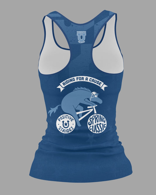 Positive Strides "Spring Classic" Performance Dri Tech Razorback ~ Navy Maryland Fade