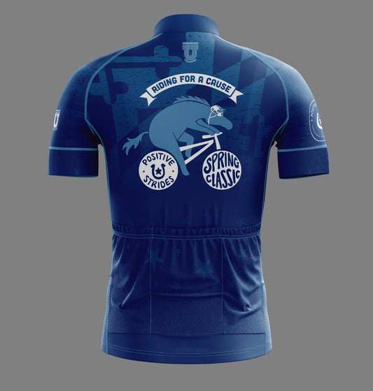Positive Strides "Spring Classic" Performance Cycling Jersey ~ Navy Maryland Fade