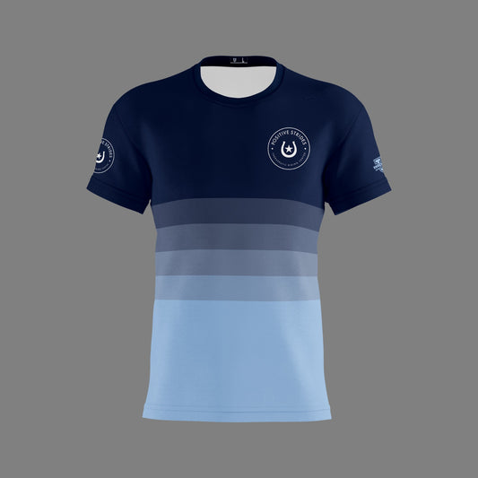 Positive Strides Performance Apparel ~ Blue Stripe Fade Collection