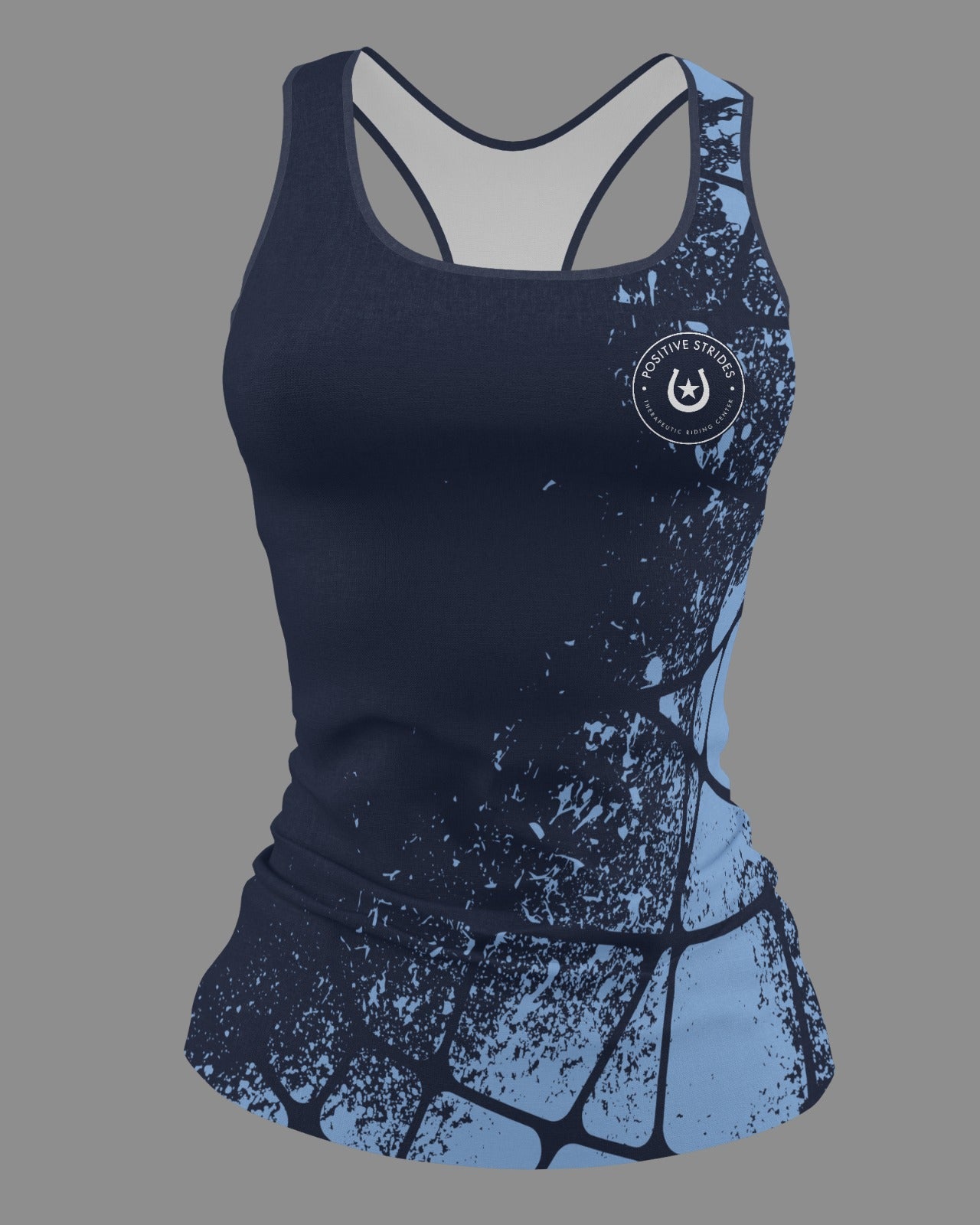 Positive Strides Performance Apparel ~ Navy Columbia Geo Splatter Collection