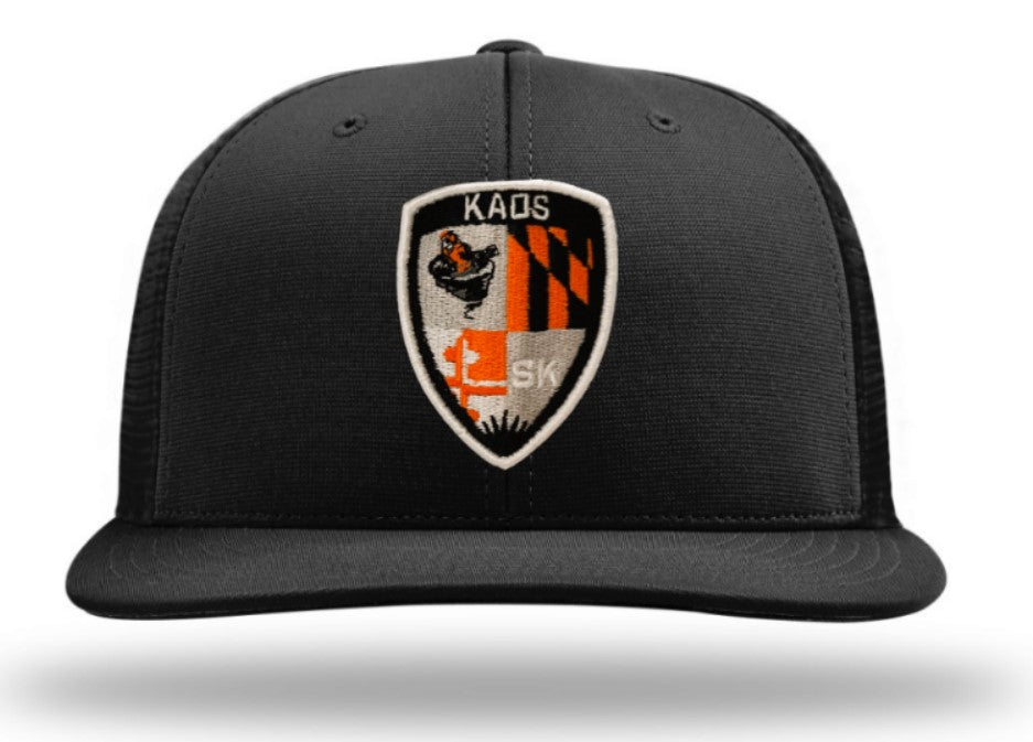 Kaos Logo Embroidered Patch Hat ~ All Black PTS20m